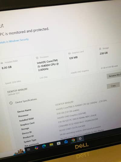 Dell Latitude 5511 | i5-10400H | 8GB RAM | 256GB SSD | 15.6" FHD
