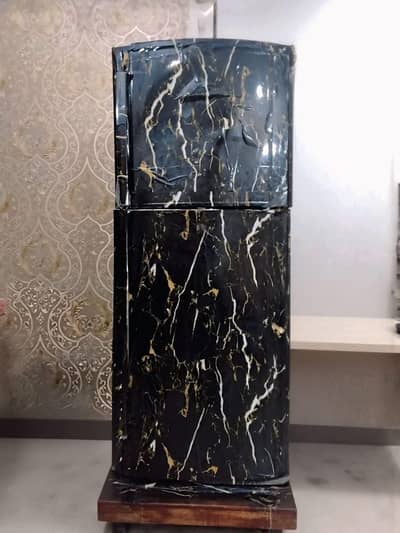 Dawlance Double Door Refrigerator | Black Marble Skin | Top Freezer
