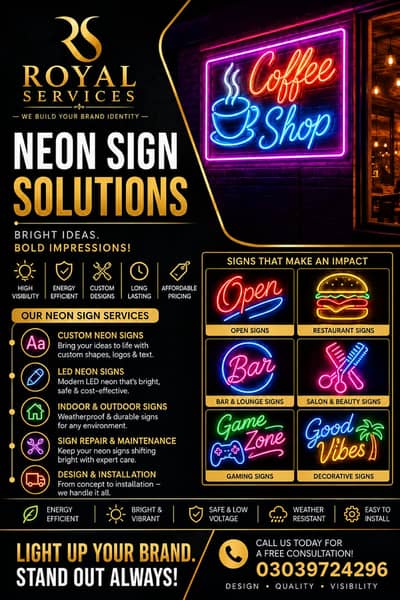 Sign Board Design Lahore, Ms letter, logo, LED Sign,Shop Front Signage