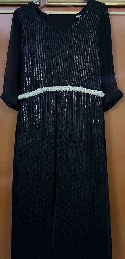 3 Pc Pure Chiffon Long Gown Cut