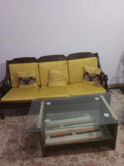 5 sitter sofa set brown color