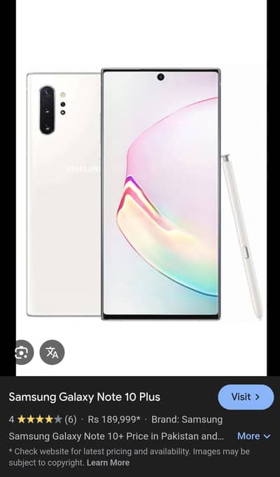 Samsung Mobile Note 10 Plus