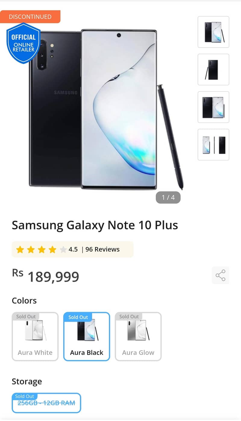 Samsung Mobile Note 10 Plus 1