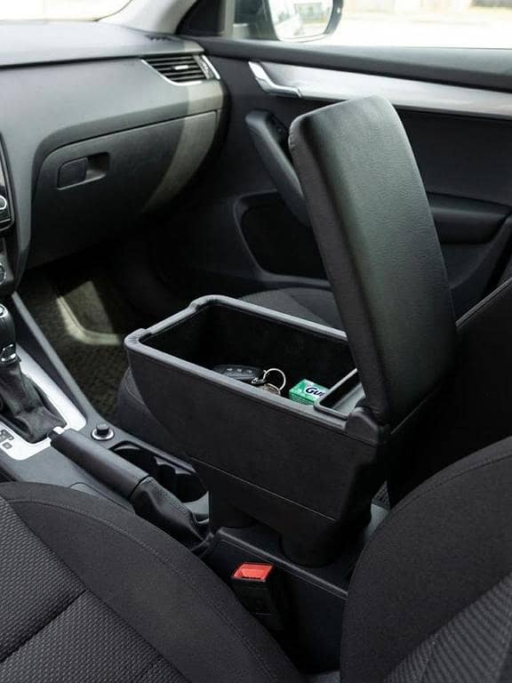ArmRest Box with Dual Cup Holder & Storage For Vitz, Alto, Swift, WagonR and Universal