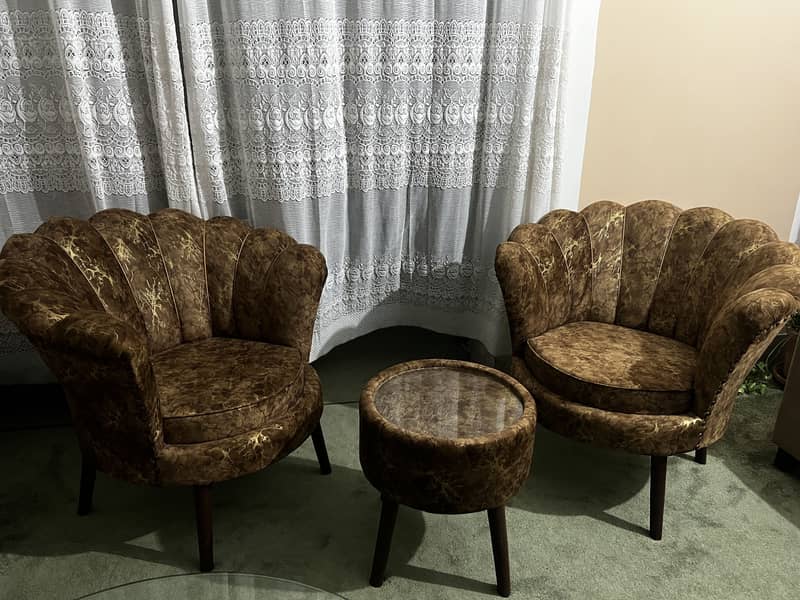 Coffee sofa set with table 2