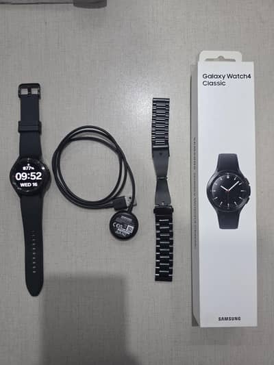 samsung galaxy watch 4 complete box with extra strap