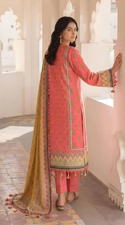 3 pcs unstitched women clothes lawn