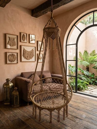 macrame swing chair