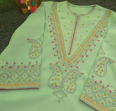 Ladies Embroided shalwar kameez|Aplique dresses for girls
