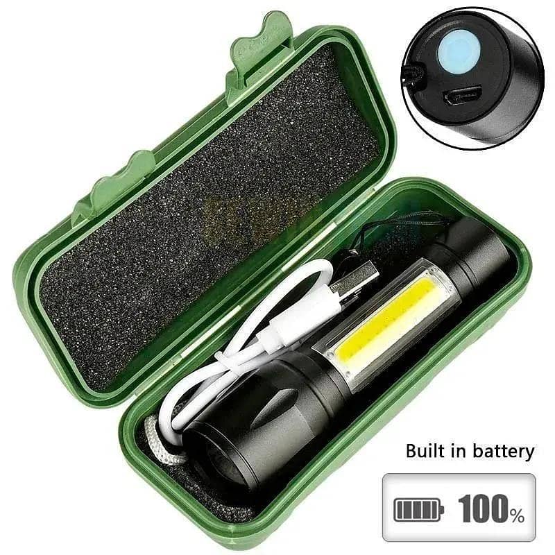 LED Rechargeable Torch – Compact & Durable 5