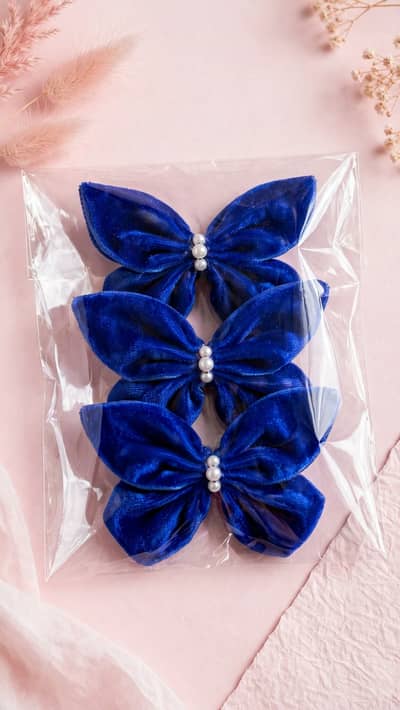Handmade fabric butterflies for girls