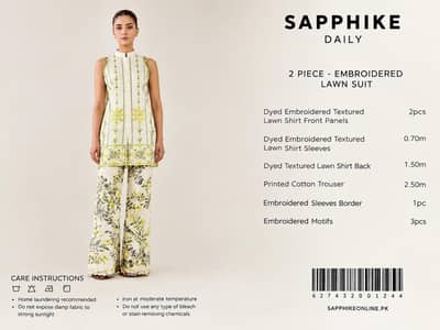 Sapphire 2 piece Unstitched dress