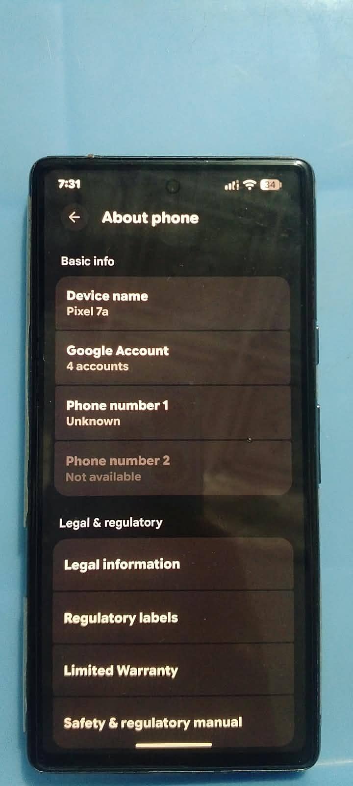 Google Pixel 7a 0