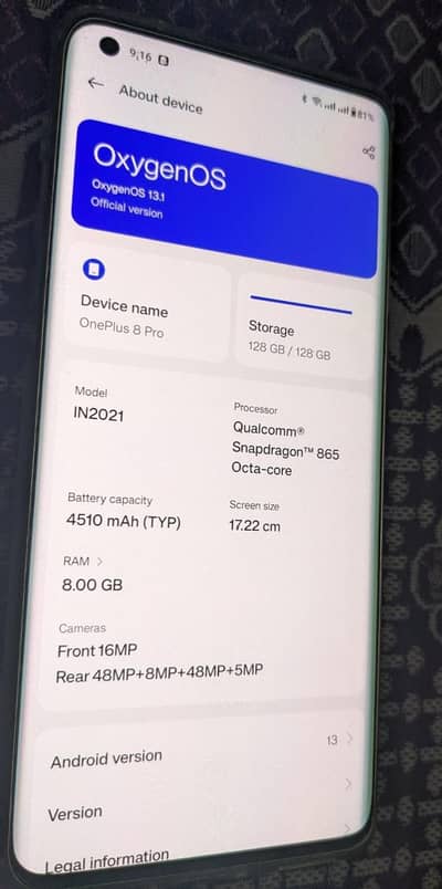 One Plus 8 Pro