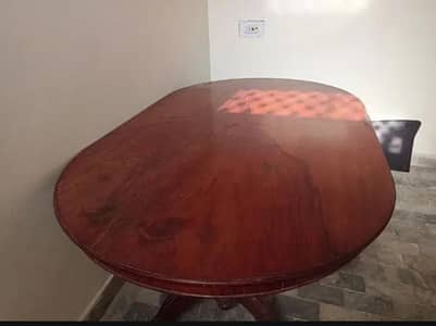 6-Seater Solid Wood Dining Table Set
