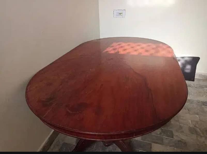 6-Seater Solid Wood Dining Table Set 0