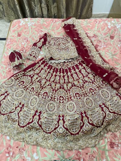 Bridal Meroon lehnga