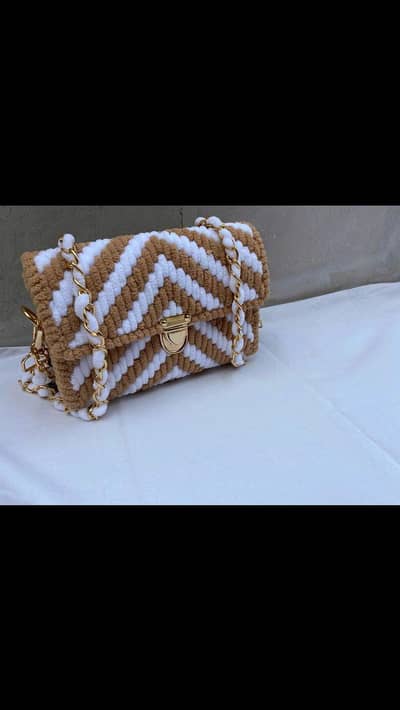 Handmade Crochet Shoulder Bag Stylish Elegant Design For Women