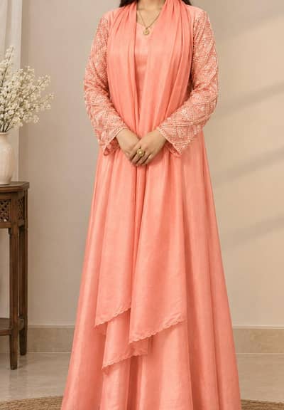 Ready To Wear Silk Maxi frock