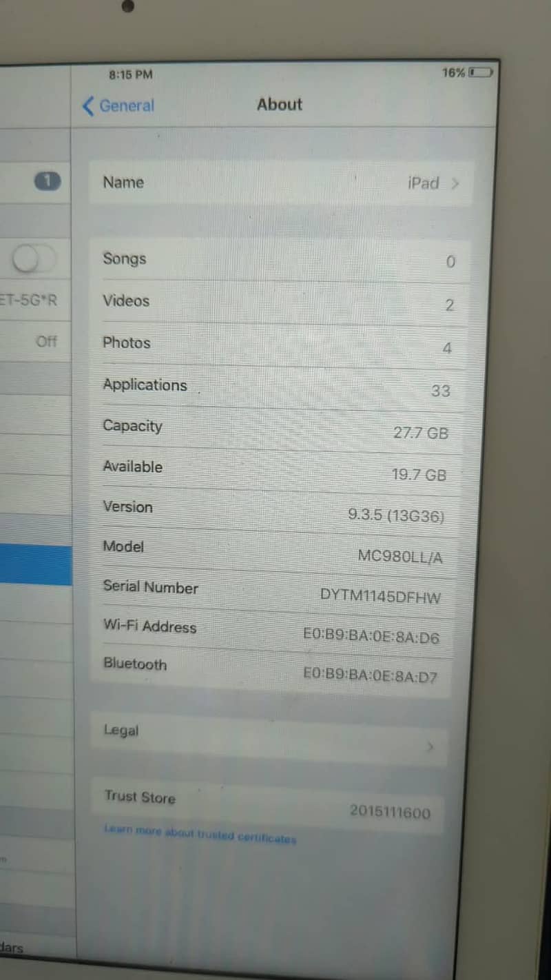 I pad 5