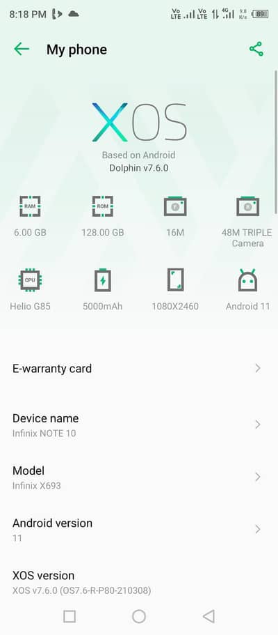 Infinix Note 10