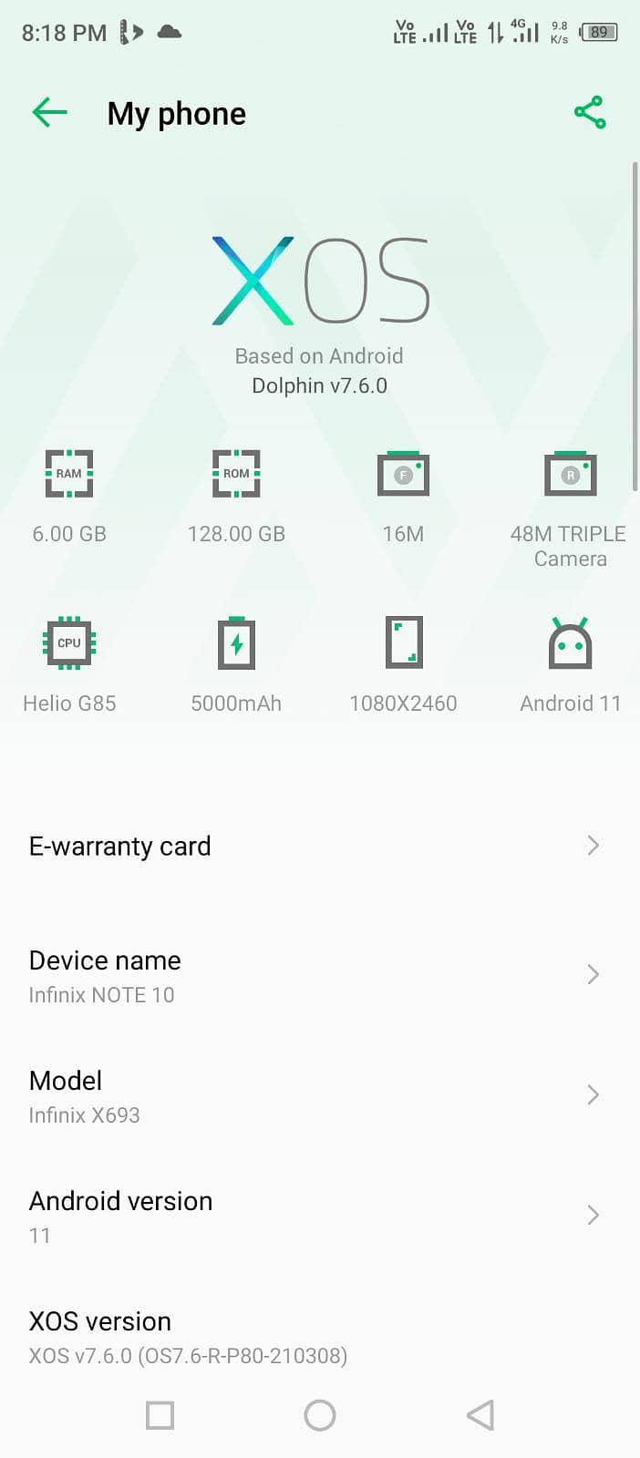 Infinix Note 10 0