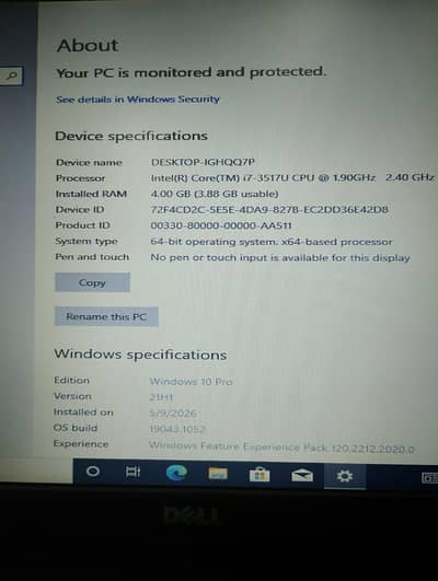 Dell laptop for sale