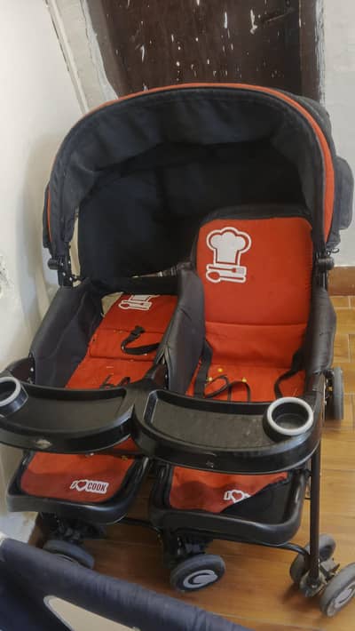 Baby Double Pram
