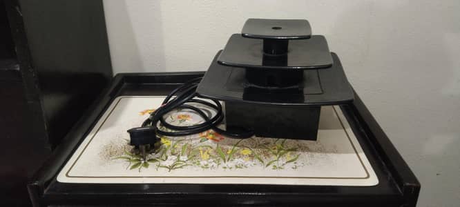 black finish table top fountain