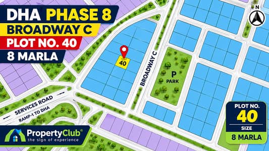 Premium 8 Marla Commercial Plot No. 40 for Sale in Broadway C, DHA Phase 8 Lahore
