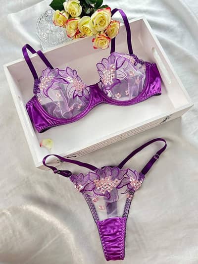 Net braw with net panty stylist new design