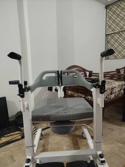 Adjustable Patient Lift - Transfer Commode Wheelchair