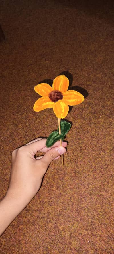 Handmade Pipe Cleaner Sunflower