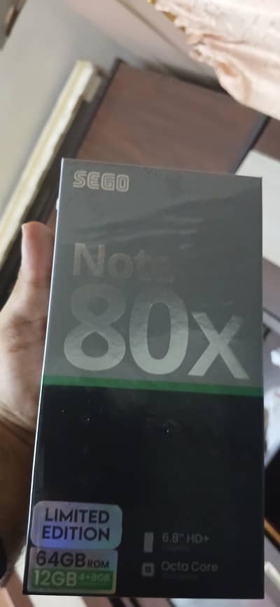 Sego note 80 x 80x non active brand new box packed not a07 zte nubia