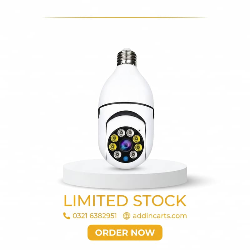 Wireless Camera Bulb | WiFi Security Camera | 360° Panoramic View 0