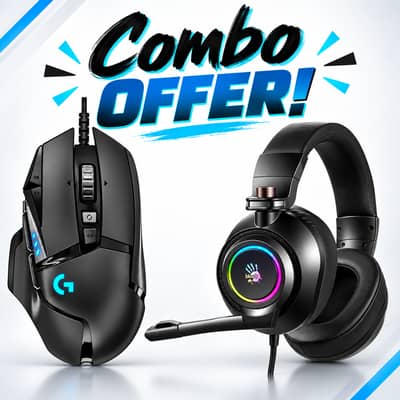Combo OFFER! Logitech G502 Hero Mouse + A4tech Bloody G580 Headphone