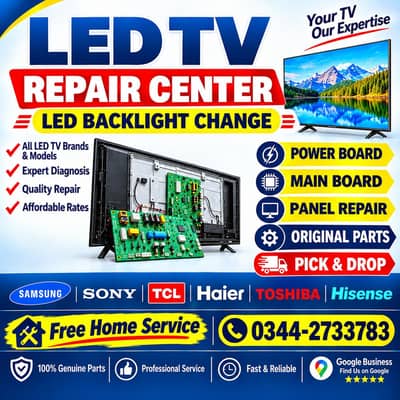 LED TV & LCD TV Repairing Lahore free home service