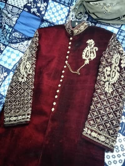 groom velvet sharwani for sale