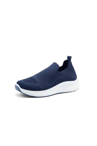 Men blue slip-on walking sneakers