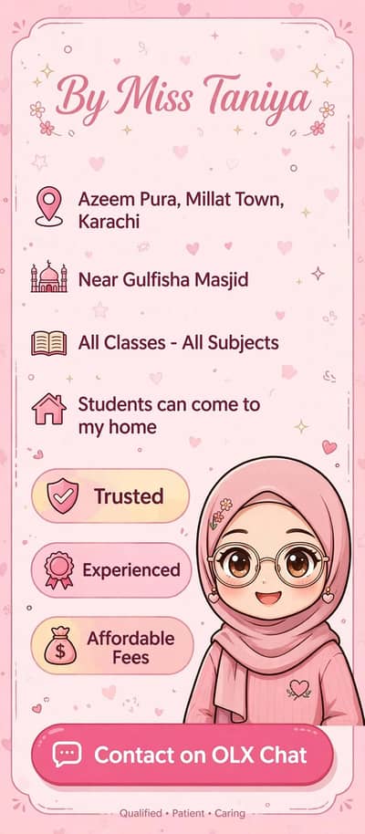 Home tuition available by miss taniya - Azeem pura milliat town masjid