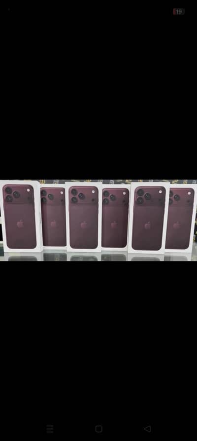 Apple iPhone 18 Pro Max Burgundy avaliable only 19 peice 256gb