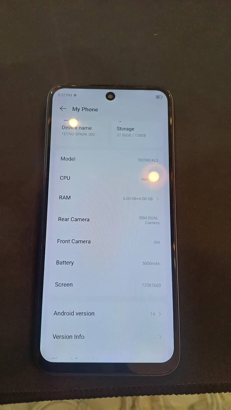 Tecno spark 30c Model 4