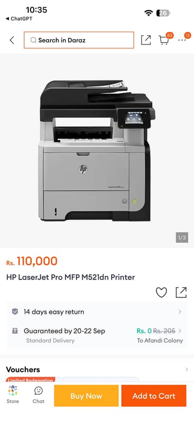 Hp laserjet pro 521dn printer  hp printer