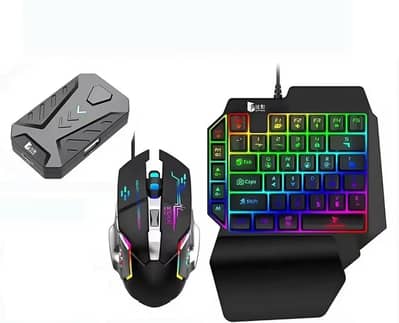 Gaming keyboard& mouse with converter for playing ps4/ps5/xbox  games
