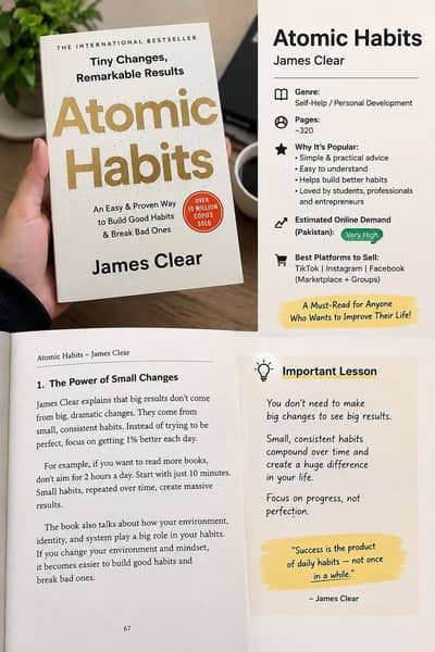 Self Help Books | Atomic Habits | Rich Dad Poor Dad