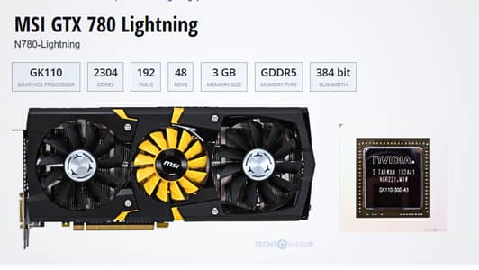  MSI GTX 780 Lightning – 3GB GDDR5