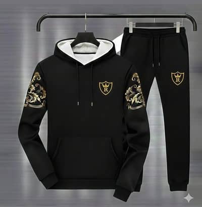 Men's Black Hoodie & Trouser 2-Piece Set – New