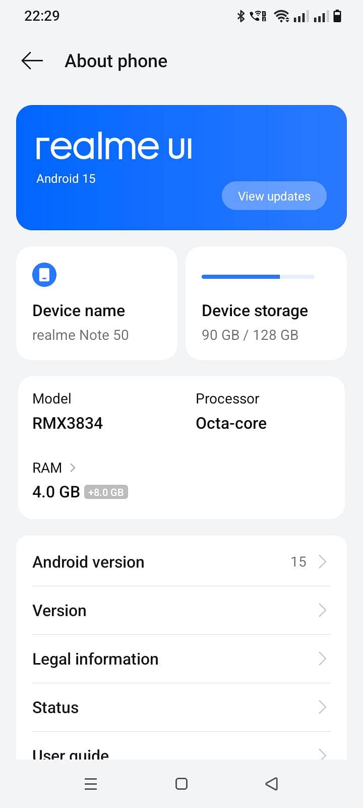 Realme Note 50 0