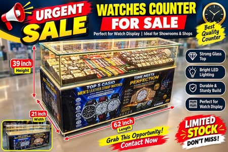 URGENT SALE – WATCHES DISPLAY COUNTER