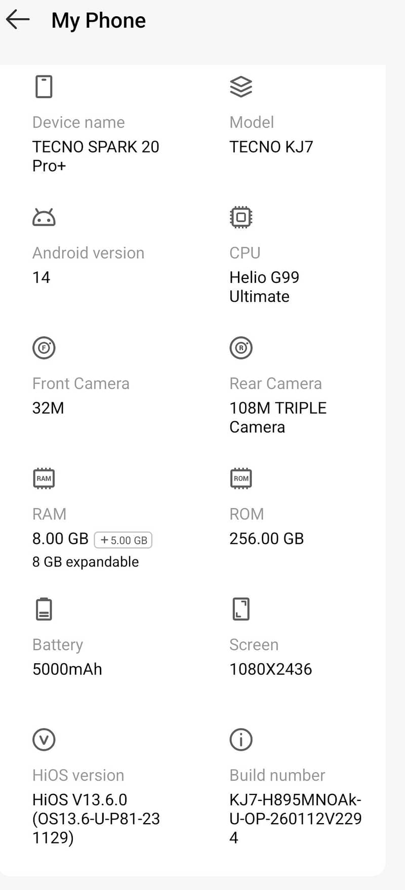 Tecno Spark 20 Pro Plus 5